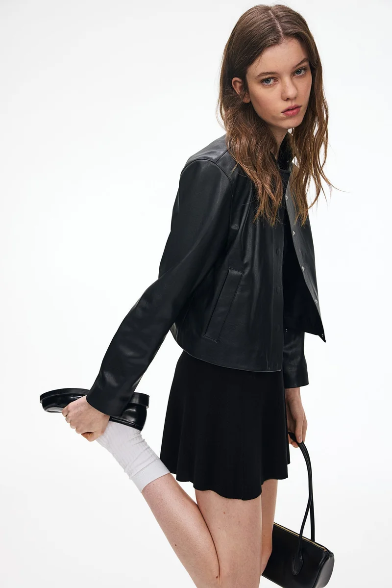 H&M Flared fine-knit skirt