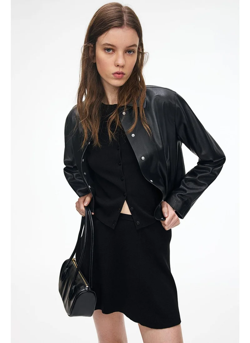 اتش اند ام Flared fine-knit skirt