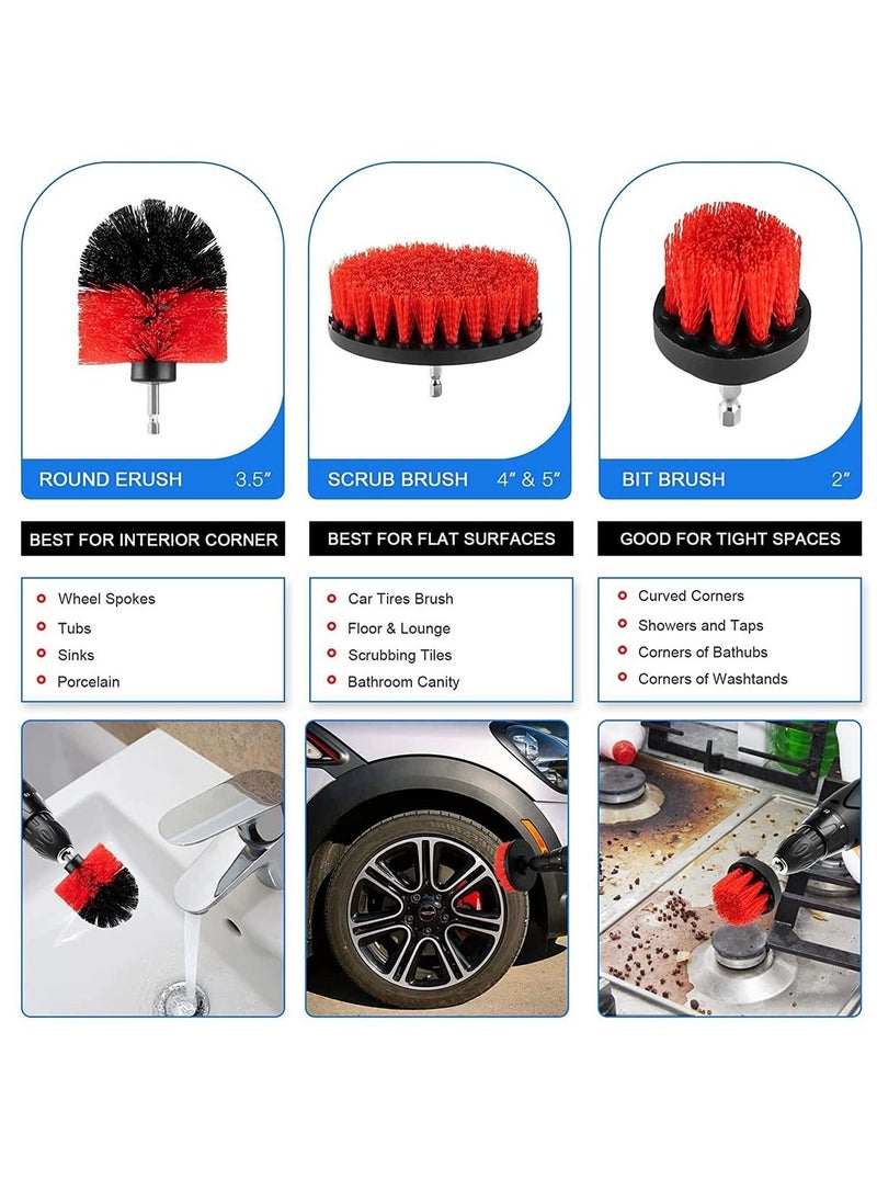 Arabest 19 Piece Car Cleaning tools kit, Car wash Tools, Car detail brush Set, Car bit brush set, cleaning wheels, dashboard, interior, exterior, leather, vents  - Image 4