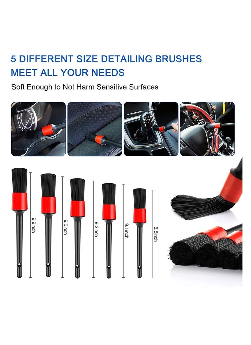 Arabest 19 Piece Car Cleaning tools kit, Car wash Tools, Car detail brush Set, Car bit brush set, cleaning wheels, dashboard, interior, exterior, leather, vents  - Image 3