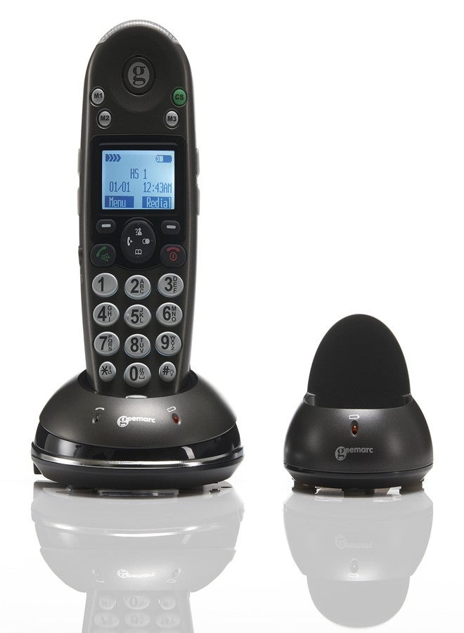 Sonic Alert Amplified Digital Cordless Phone w/Backlit Caller ID & Extra Charging Base | Hearing Aid Compatibility | Extra Large Display Font | 50 Number Phonebook | Receiving Volume Up to 40 dB - Image 1