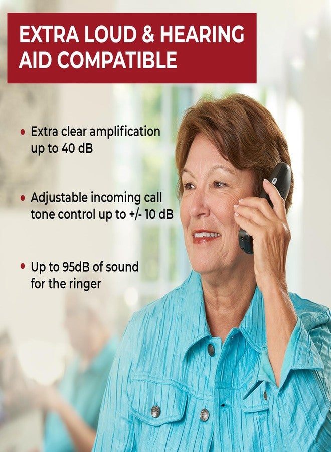 Sonic Alert Amplified Digital Cordless Phone w/Backlit Caller ID & Extra Charging Base | Hearing Aid Compatibility | Extra Large Display Font | 50 Number Phonebook | Receiving Volume Up to 40 dB - Image 4