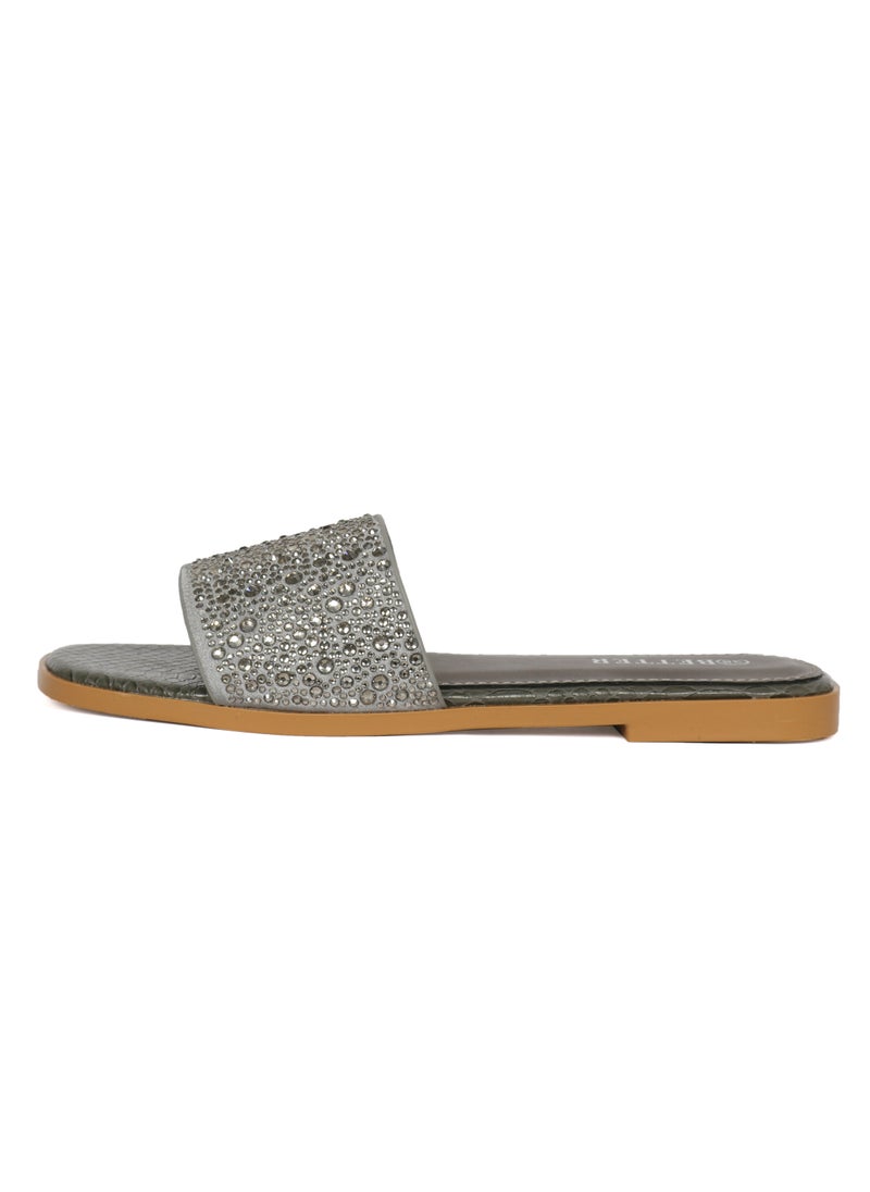 Better Ladies Flat Sandal Grey  - Image 3