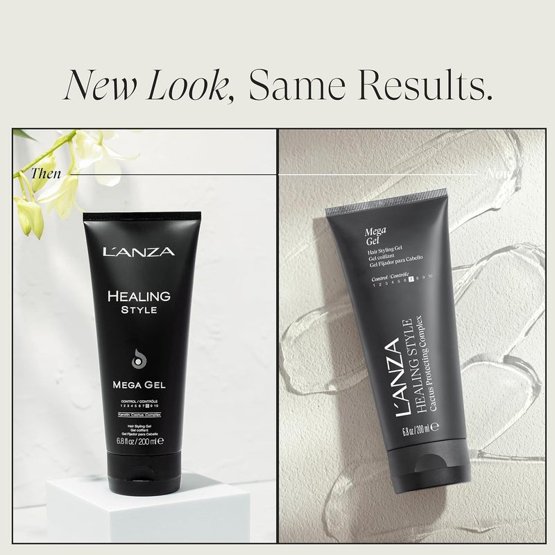 L'ANZA Healing Style Mega Gel - Strong Hold Hair Styling Gel, 6.8 oz (200 ml) - Image 2