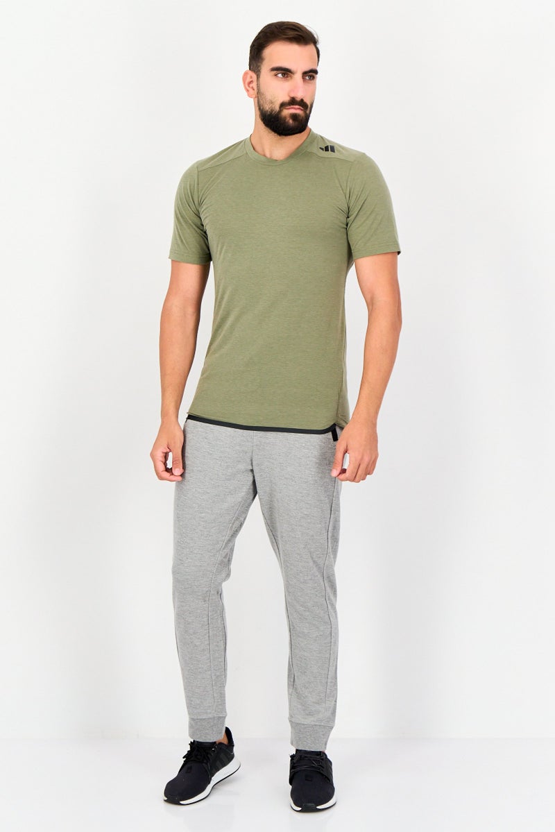 Adidas Men Slim Fit Short Sleeve Pro Series Training T-Shirt, Olive - Image 4