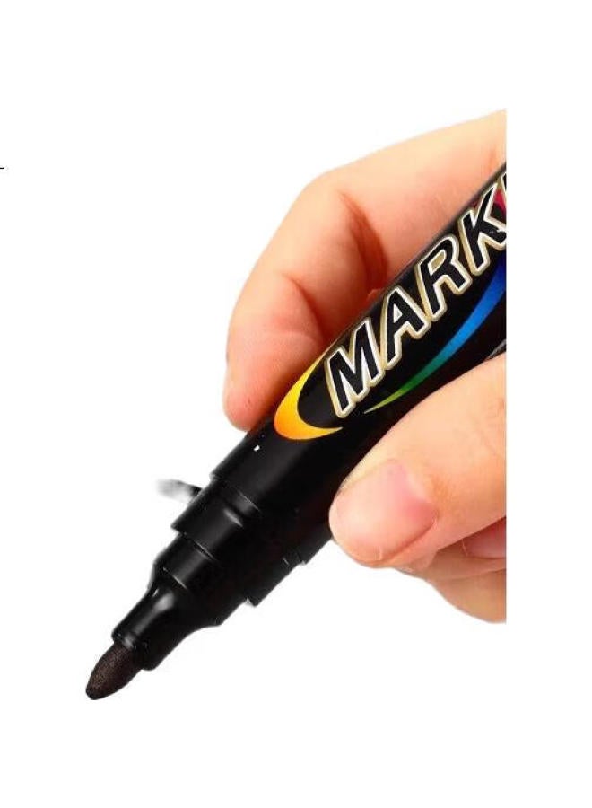 M.G M&G Stationery, Thick-Tip Black Da Huang Marker Pen, Waterproof Logistics Pen, Large-Tip Pen, Office Supplies, 10 Pcs/Box, Apmno805A - Image 3