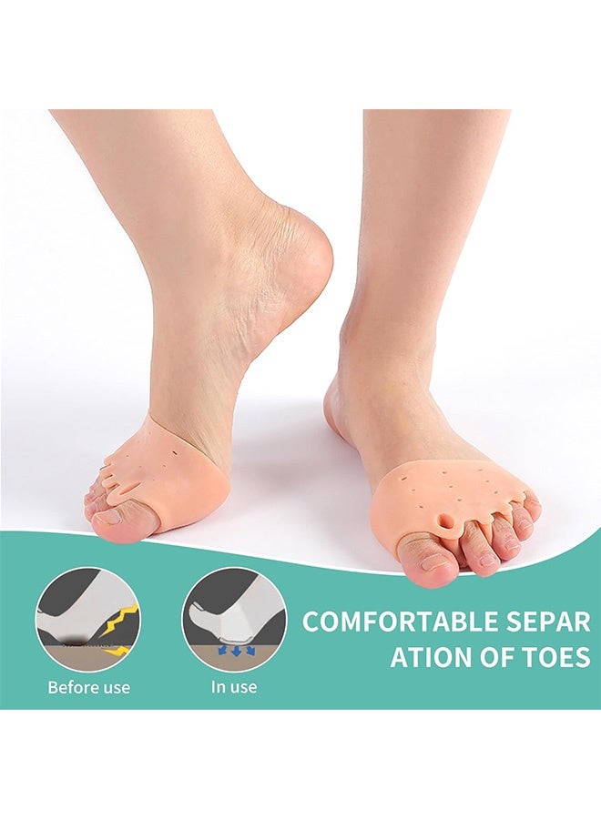 Metatarsal Pads Toe Separators For Bunion Correction Soft And Breathable Hammer Toe Corrector Toe Spacers For Women Men Feet Relief-2 Pairs - Image 3
