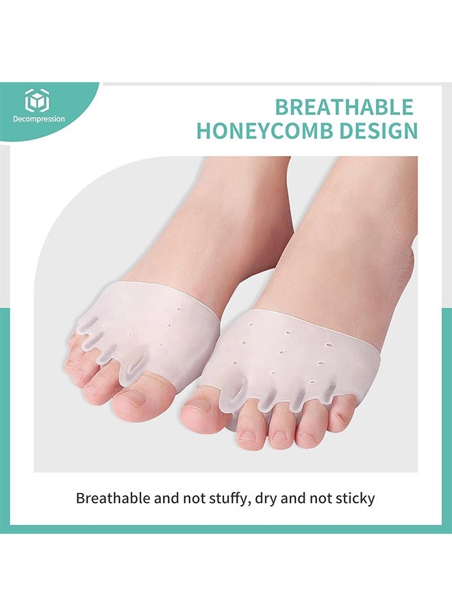 Metatarsal Pads Toe Separators For Bunion Correction Soft And Breathable Hammer Toe Corrector Toe Spacers For Women Men Feet Relief-2 Pairs - Image 2
