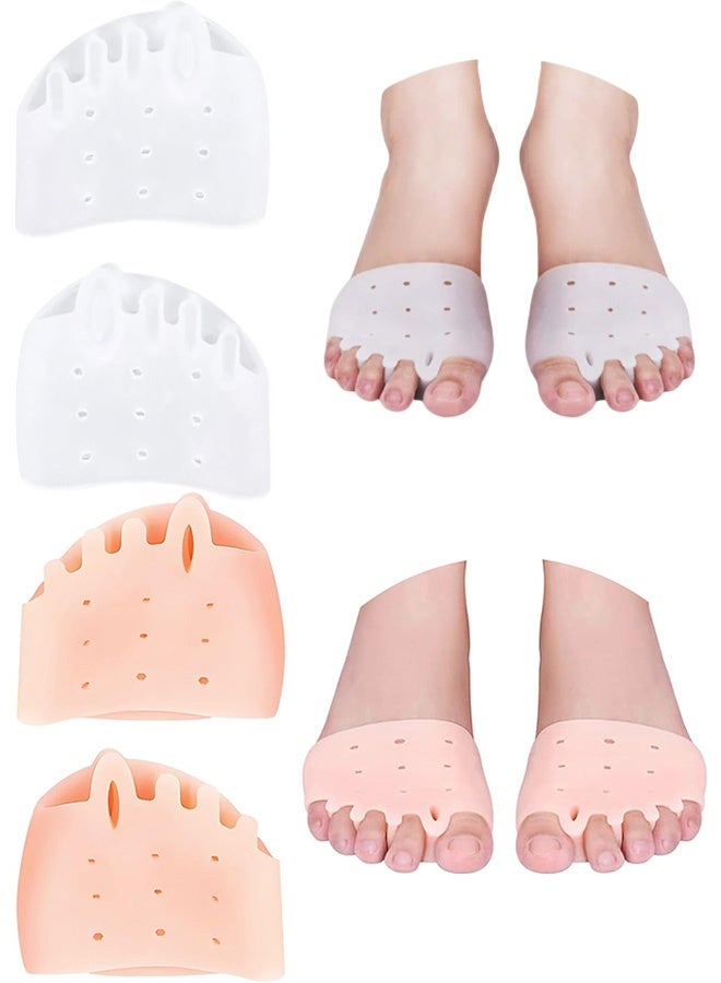 Metatarsal Pads Toe Separators For Bunion Correction Soft And Breathable Hammer Toe Corrector Toe Spacers For Women Men Feet Relief-2 Pairs - Image 1