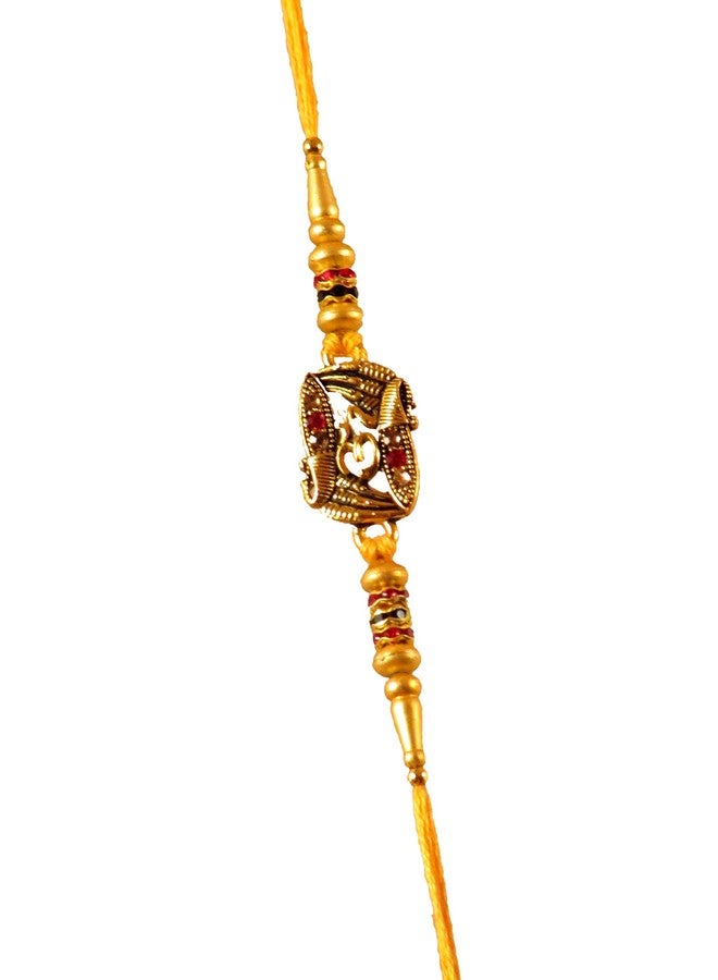 Suninow om rakhi thali combo for brother and bhabhi | rakhi set of 2 | rakhi for brother and bhabhi | Rakhi combo | rakhi thali | rakhi for rakshabandhan - Image 2