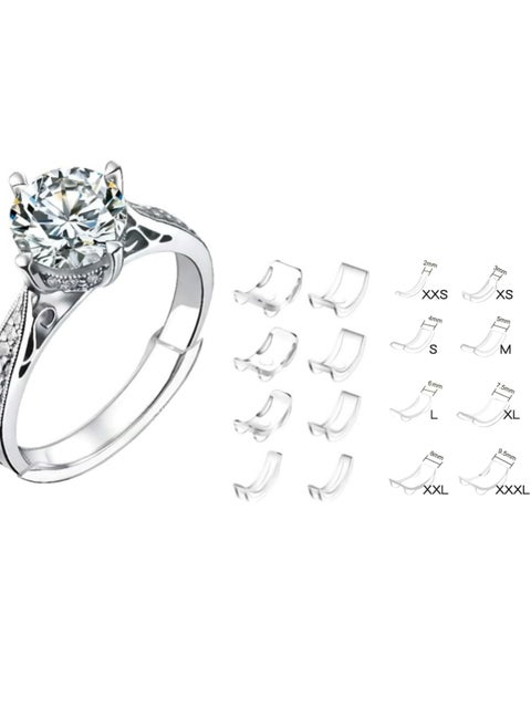 8-Piece Invisible Ring Size Adjuster,Invisible, transparent, non-slip, anti-shedding