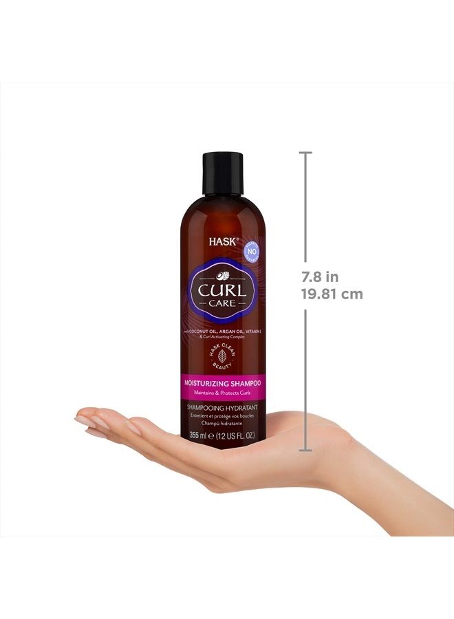 HASK CURL CARE Shampoo + Conditioner Set Coconut and Argan Oil, for Curly Hair Types, Vegan, Color Safe, Gluten-Free, Sulfate-Free, Paraben-Free, Cruelty-Free - 1 Shampoo and 1 Conditioner - Image 5
