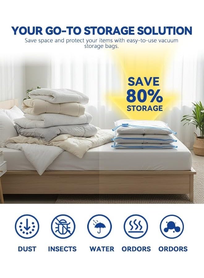 مومنت Pack Vacuum Storage Bags, Space Saver Bags With Suction Pump, Vacuum Sealer Bags For Store Clothing, Comforters, Blankets, And Other Bedding. 60 * 80 cm - Image 3