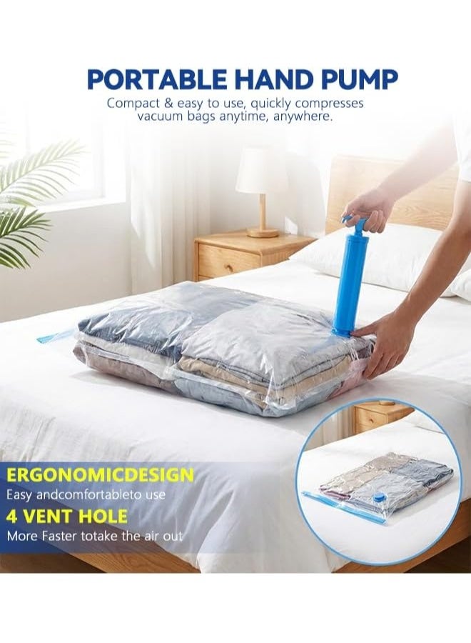 مومنت Pack Vacuum Storage Bags, Space Saver Bags With Suction Pump, Vacuum Sealer Bags For Store Clothing, Comforters, Blankets, And Other Bedding. 60 * 80 cm - Image 4
