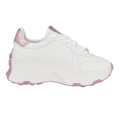 GUESS Women's Calebb10 Sneaker, White/Pink 147, 7.5 - Image 5