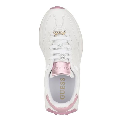 GUESS Women's Calebb10 Sneaker, White/Pink 147, 7.5 - Image 2