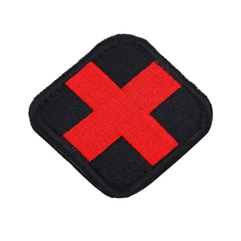 Embroidered Patch Medical Cross Detailed Embroidery - White Hook Loop Applique for Uniforms Bags Hats - Image 5
