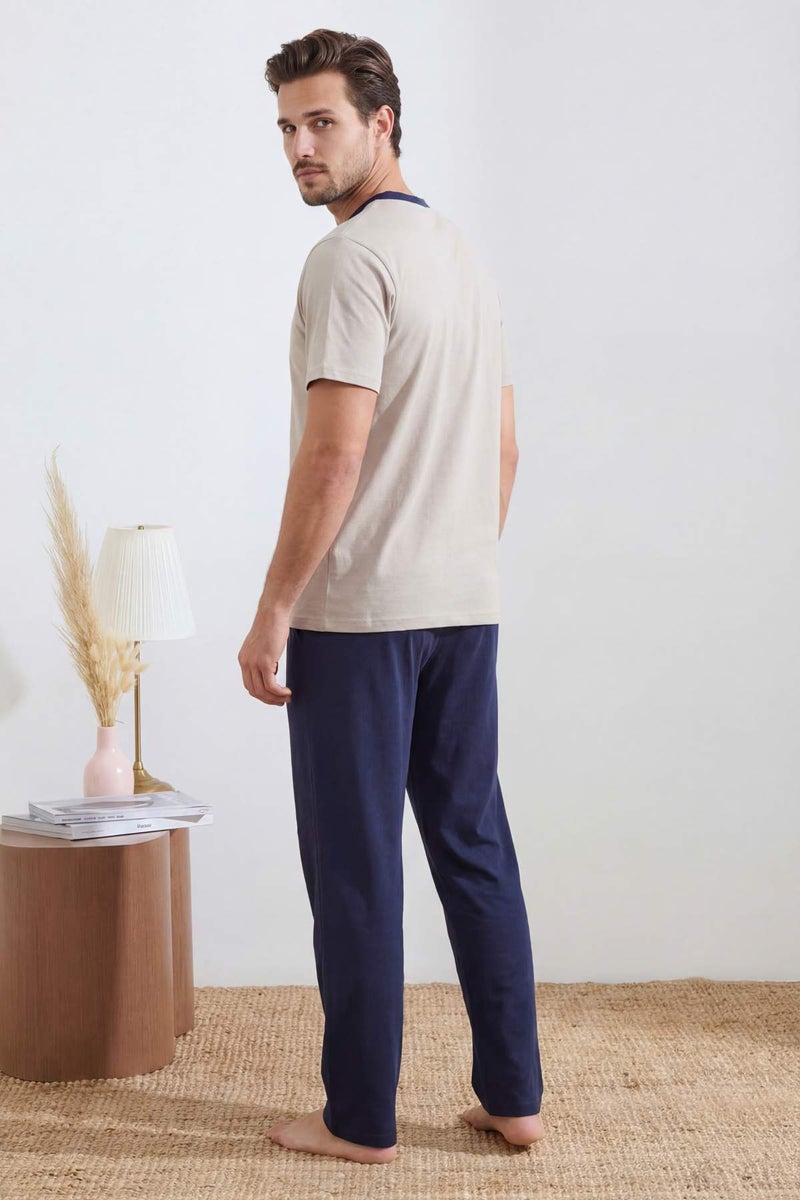 trendyol Gray Regular Buttoned Collar Knitted Pajama Set Tmnss26Pt00033 - Image 3