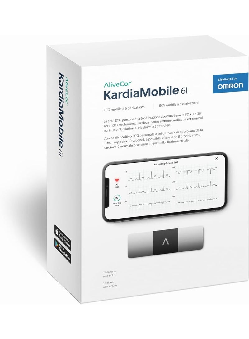 AliveCor KardiaMobile 6-Lead Personal EKG Monitor – Six Views of The Heart – Detects AFib and Irregular Arrhythmias – Instant Results in 30 Seconds – Works with Most Smartphones - Image 2