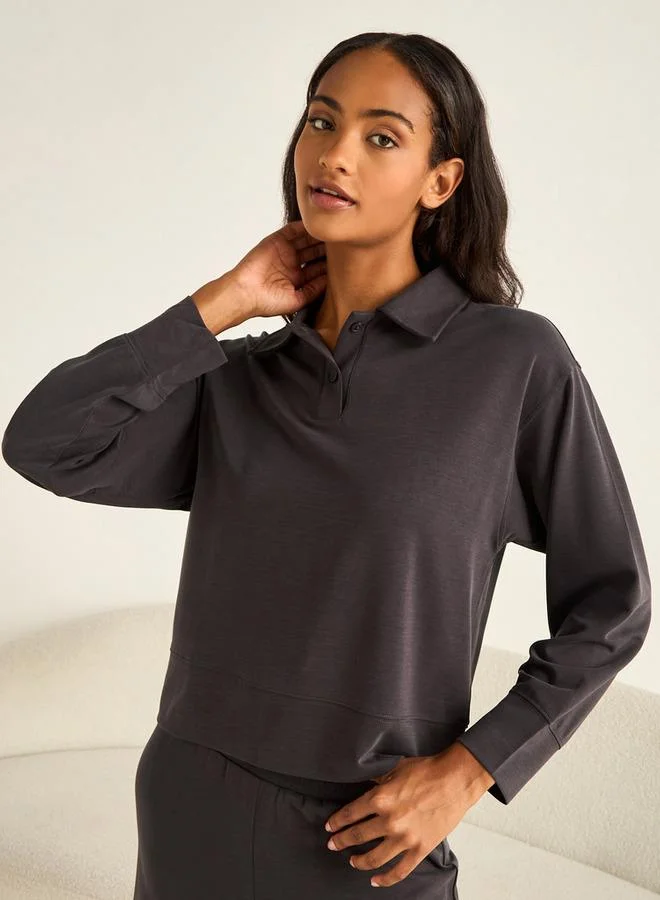 سبلاش فيڤ طقم بيجاما قميص بياقة وسروال