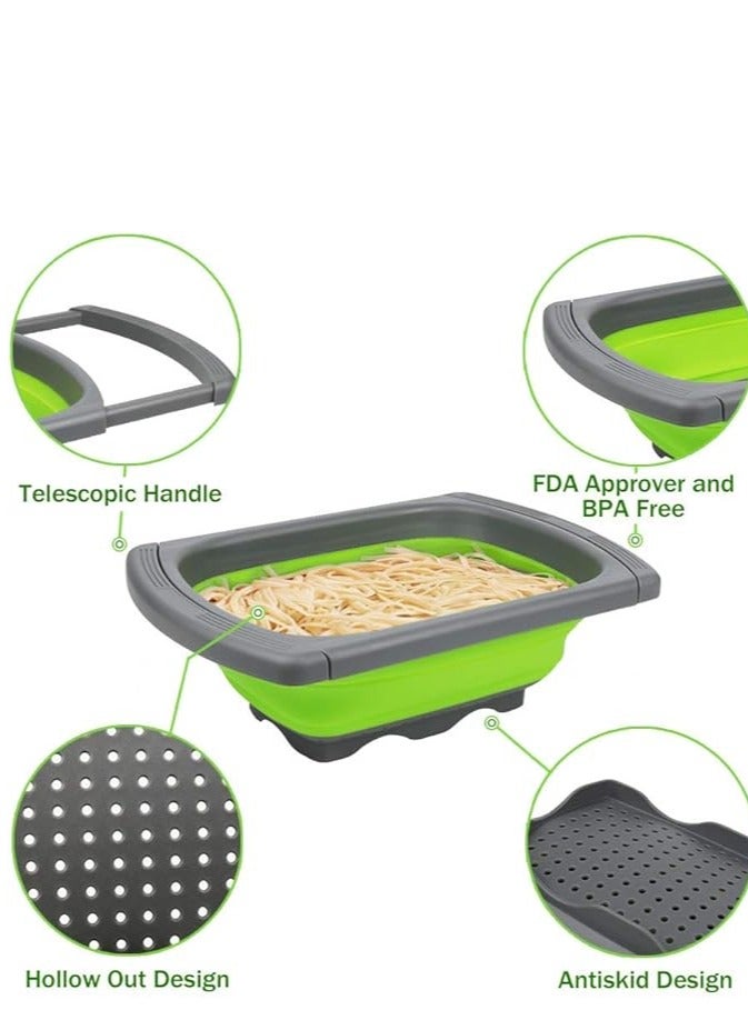 Collapsible Silicone Sink Strainer – Ideal for Kitchen Use Perfect for draining pasta, vegetables, and other foods in the kitchen. Made of foldable silicone, space-saving and easy to use. - Image 2