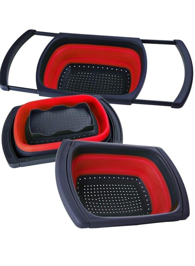 Collapsible Silicone Sink Strainer – Ideal for Kitchen Use Perfect for draining pasta, vegetables, and other foods in the kitchen. Made of foldable silicone, space-saving and easy to use. - Image 5