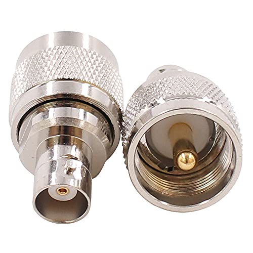 exgoofit BNC Female to SO239 Male Adapter 4pcs RF Coaxial Coax Connector PL-259 PL259 Cable - Image 2