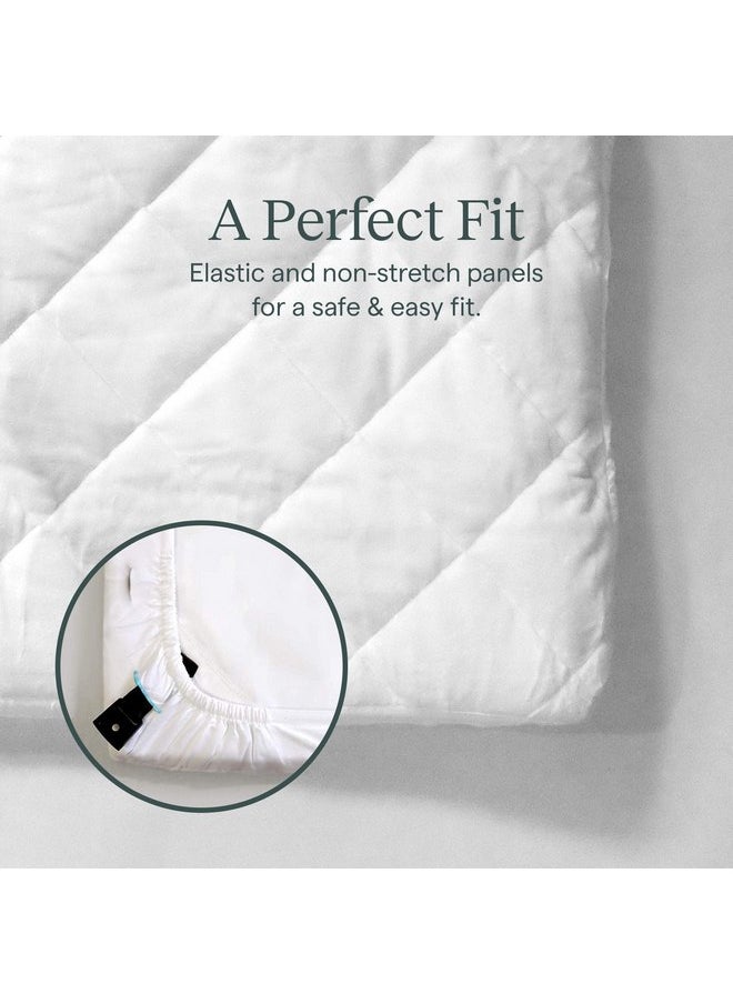 Guava Family - Guava Lotus Travel Crib Sheet | Plush Quilted Fitted Sheet with Manufacturer-Approved Fit | Soft and Breathable Crib Sheet for Your Baby's Comfort | Unisex Sheet for Infants and Toddlers - Image 1