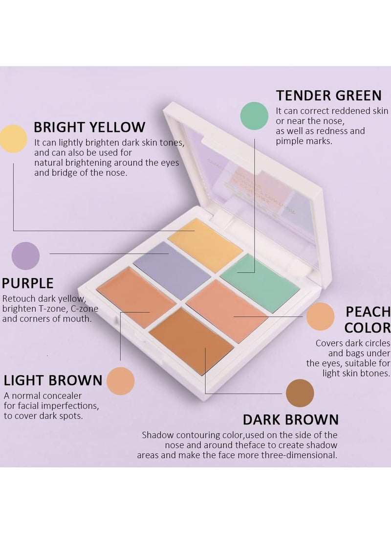 evpct Concealer Cream Makeup Palette Color Corrector,Under Eye Brightener Concealer Dark Circle Concealer Palette,Waterproof Foundation Cream Based Makeup Palette Full Face Contour Kit for Beginners - Image 2
