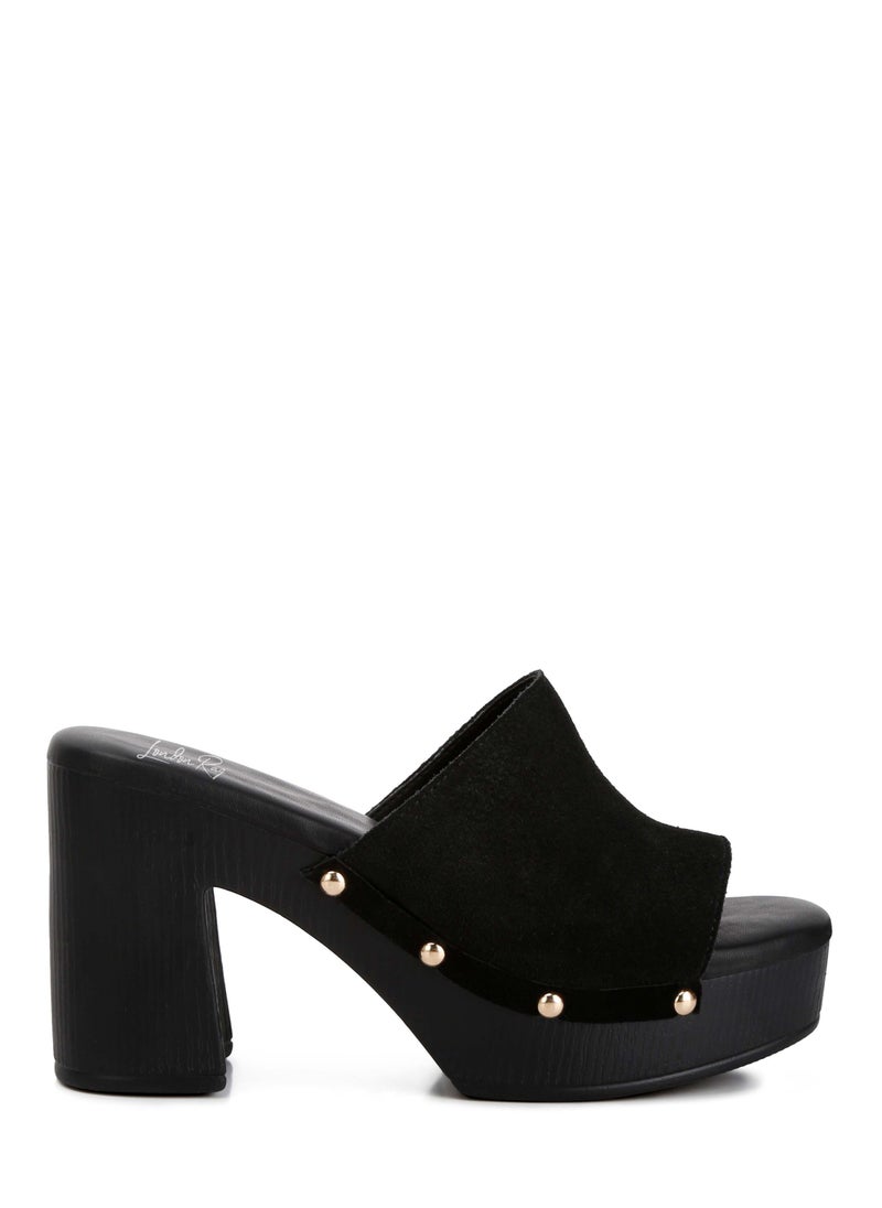 Suede High Block Heel Clogs in Black - pzsku/Z3FF88ED5409C7AB2ABAAZ/45/_/1732876589/319b06e2-69ec-45bf-81ba-5abb55aa3f97