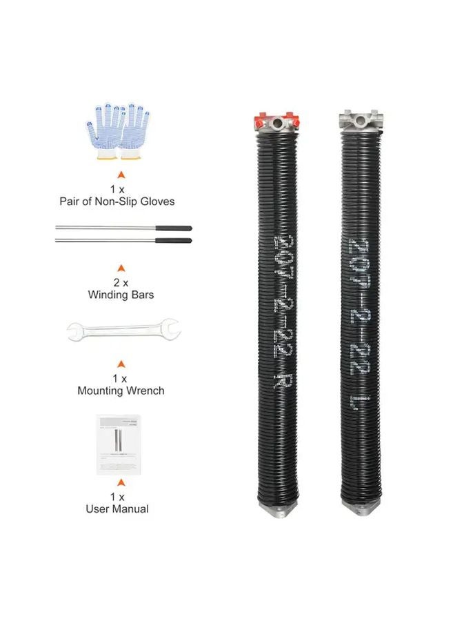 Garage Door Torsion Spring 0.218x2x23 Inch 16000 Cycles Kit with Winding Bars - Image 5
