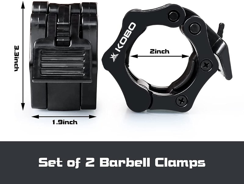 Kobo Fitness Quick-Release Safety Collars Set of 2 – 2 inch Olympic Bars -Heavy-Duty Plate Clamps (IMPORTED) - Image 2
