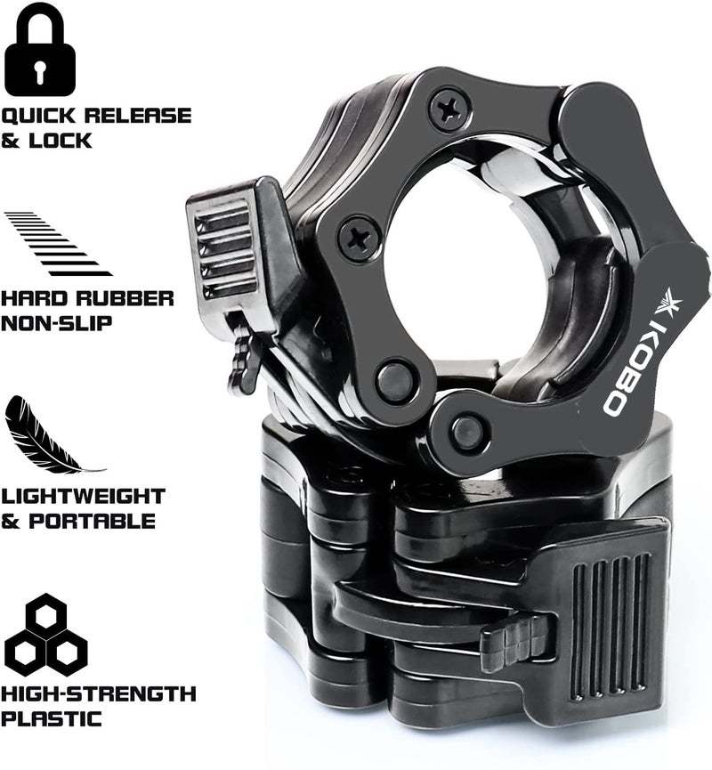 Kobo Fitness Quick-Release Safety Collars Set of 2 – 2 inch Olympic Bars -Heavy-Duty Plate Clamps (IMPORTED) - Image 3