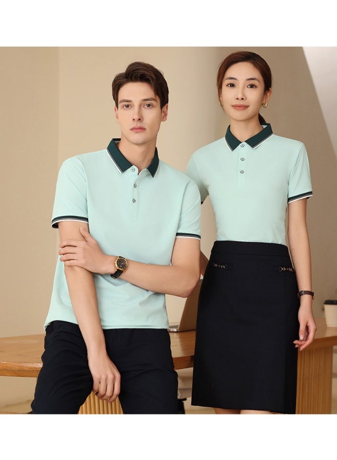 Summer Polo Shirt for Men and Women Casual Workwear Advertising Shirt with Cultural Printing Versatile for All Season  - Image 2
