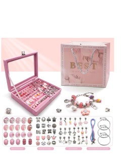 Golden Bracelet Making Kit for Girls,76PC Charm Bracelets Kit with Jewelry Box, DIY Jewelry Making Kit for Girls, Jewelry Gift for Adults and Kids，Gifts For 8-12 Year Old Girl  - Image 2