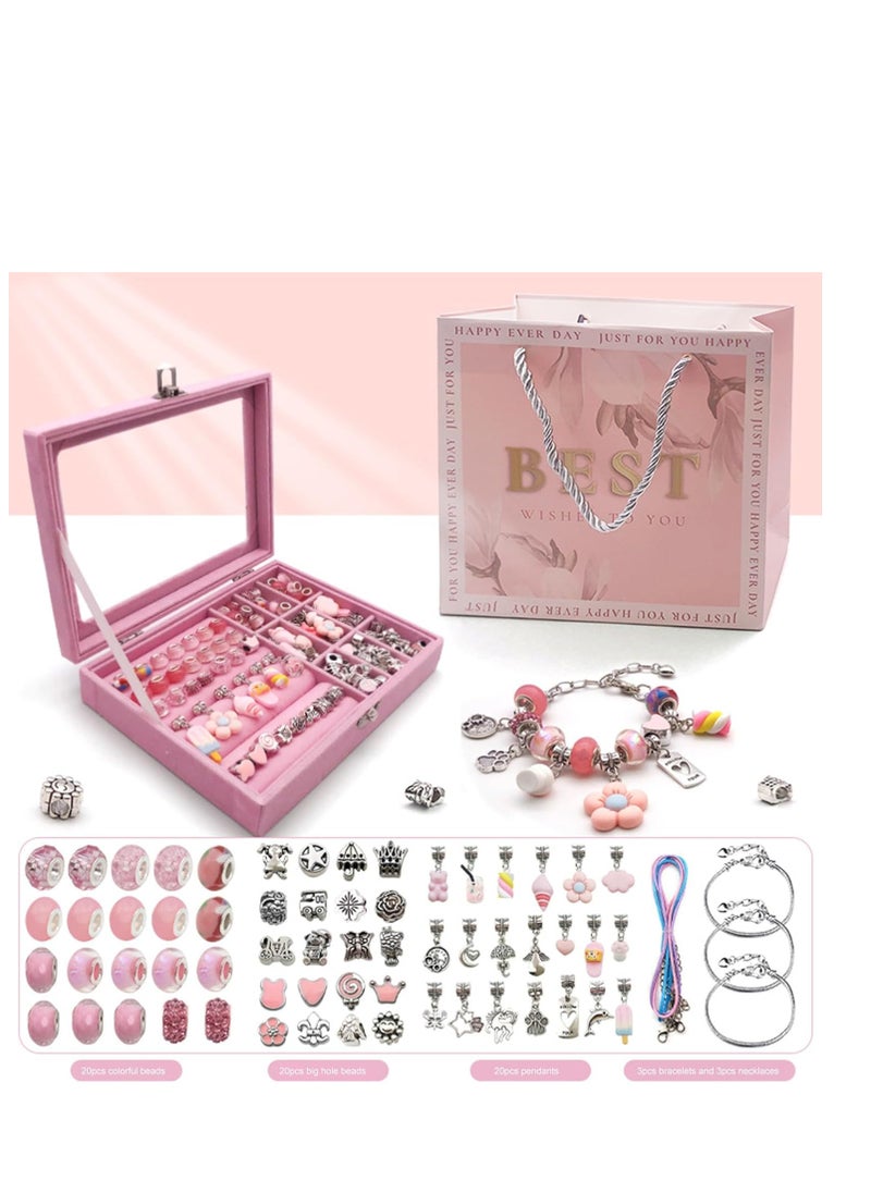 Golden Bracelet Making Kit for Girls,76PC Charm Bracelets Kit with Jewelry Box, DIY Jewelry Making Kit for Girls, Jewelry Gift for Adults and Kids，Gifts For 8-12 Year Old Girl  - Image 2
