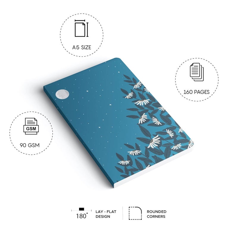 FACTOR NOTES دفتر A5: مخطط | 90 جرام | 160 صفحة (القمر الكامل) - Image 3