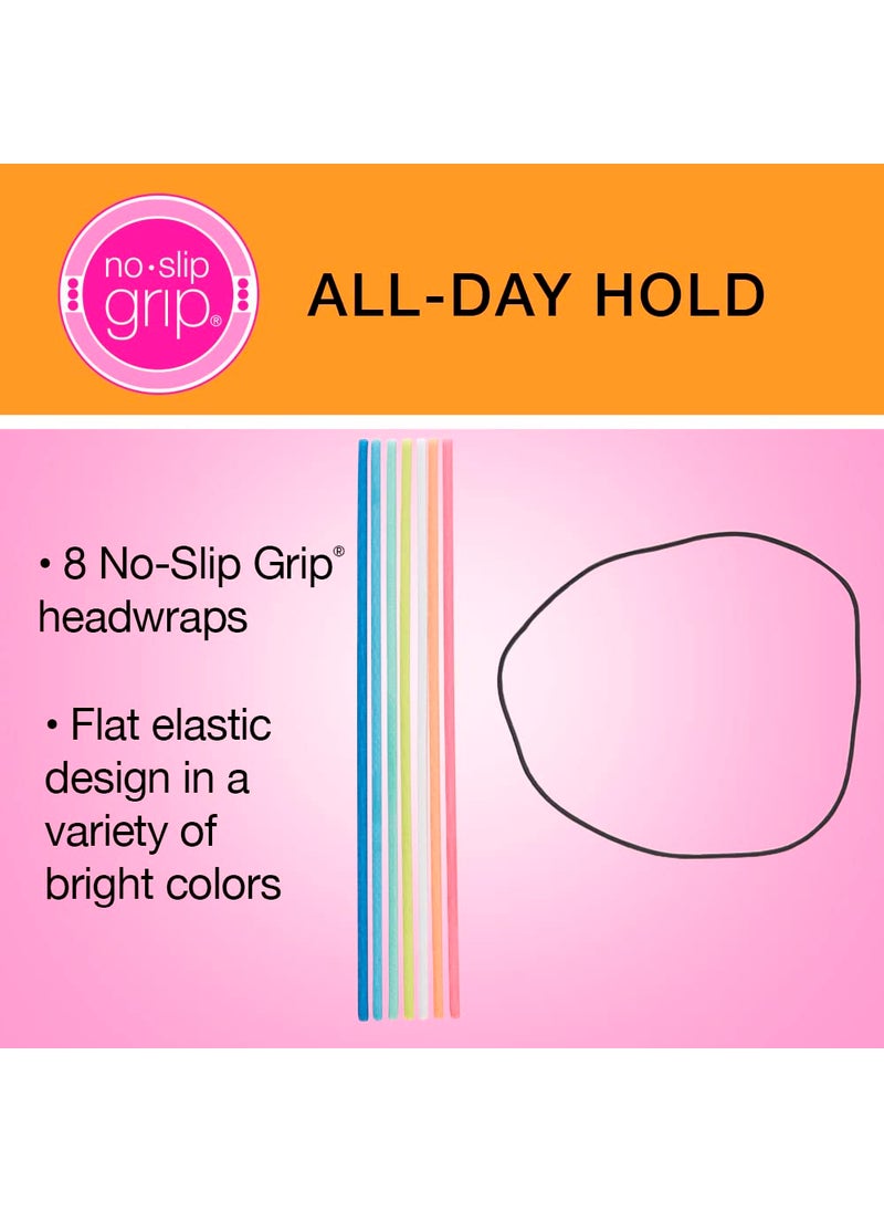 CONAIR Conair Scunci NoSlip Grip Flat Bright Headwraps Thin Elastic Headwraps in Bright Colors 16 Pack  - Image 3