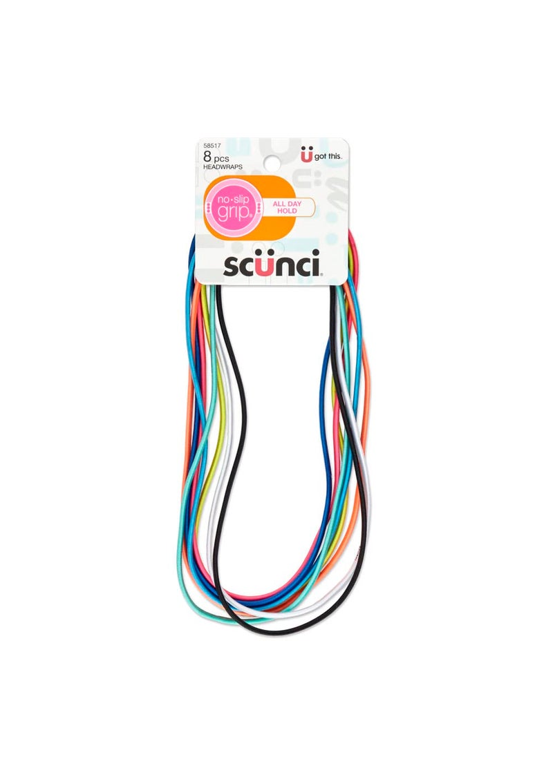 CONAIR Conair Scunci NoSlip Grip Flat Bright Headwraps Thin Elastic Headwraps in Bright Colors 16 Pack  - Image 2