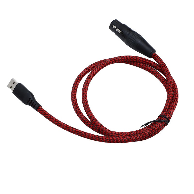 XLR Female to USB Cable Converter for Microphone Recording Karaoke Mixing Console Size 1 - Image 1