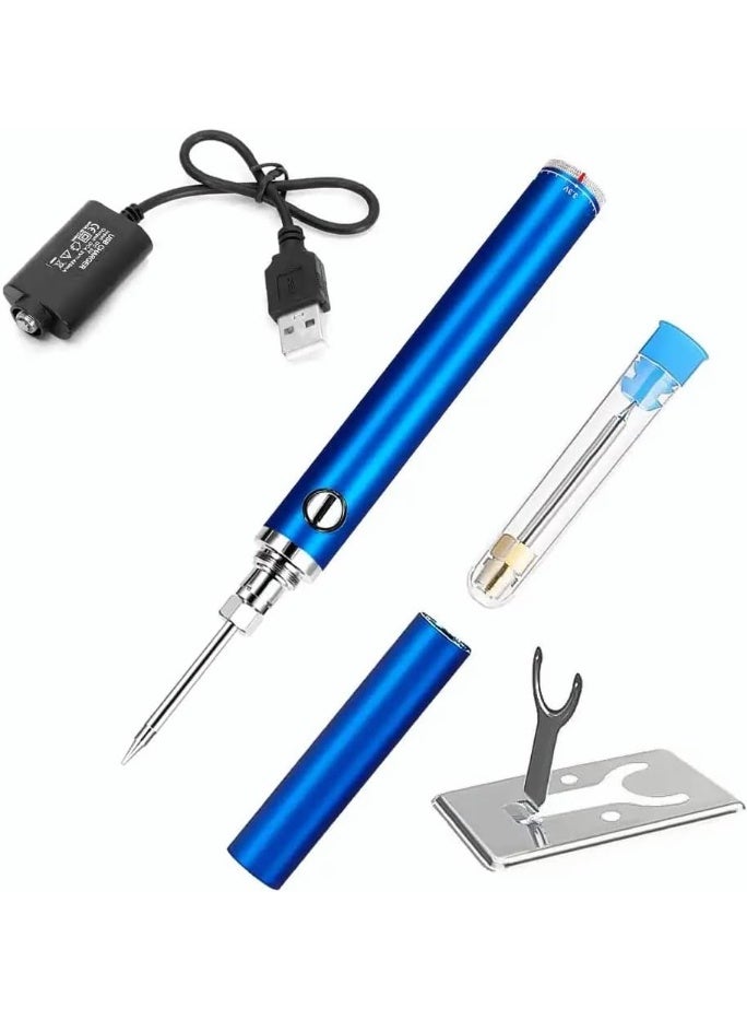 Portable USB Cordless Soldering Iron Kit, Wireless Rechargeable Battery Powered, Wireless Charging Welding Tool 510 Pen Electronic Soldering Kit - Image 1