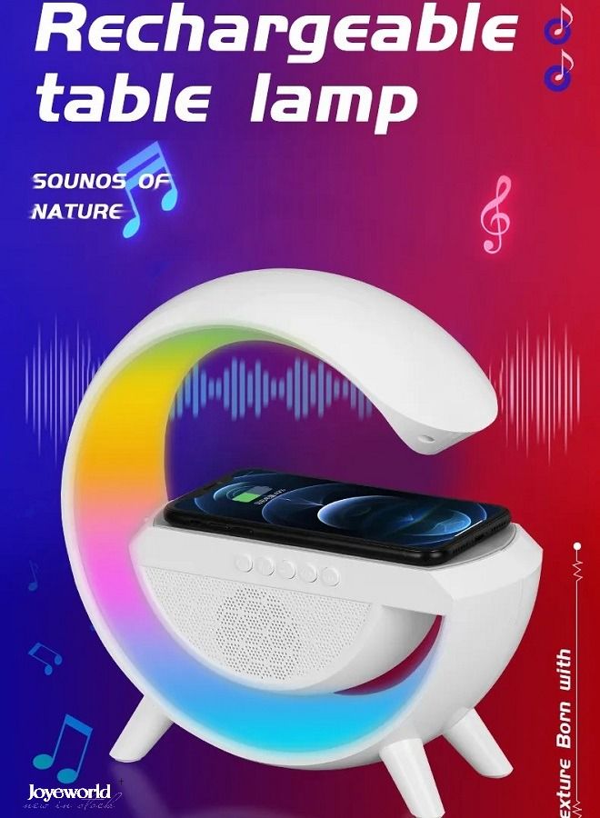 جوي وورلد متعدد الوظائف شاحن لاسلكي RGB ضوء المنبه مكبر صوت بلوتوث الذكية - Image 1