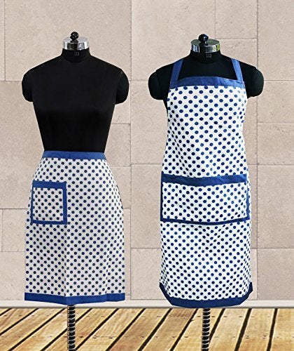 Dekor World Dekor Work Polka Dot Apron Combo. (Pack of 2 Pc) - Image 1