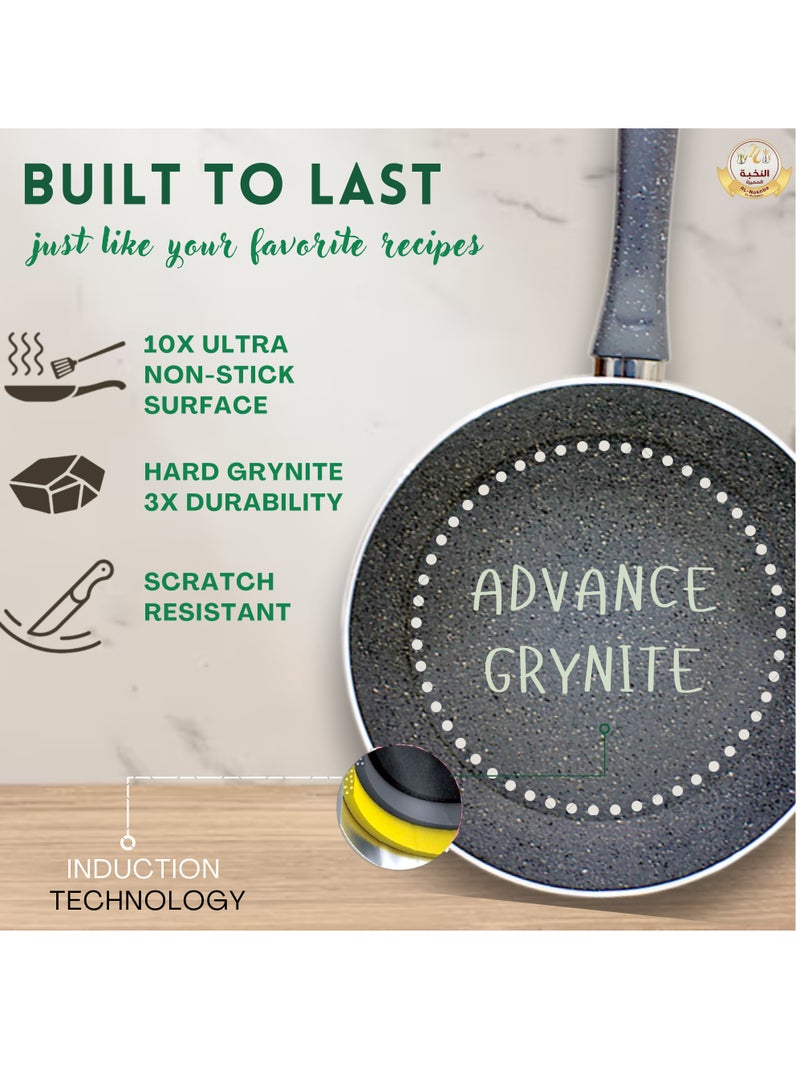 Granite Stone Non-Stick Cookware Set - Healthy Ceramic Coating, Durable & Scratch-Resistant, PFOA/PFTE Free, Oven Safe, Easy Clean, Induction Compatible  - Image 4