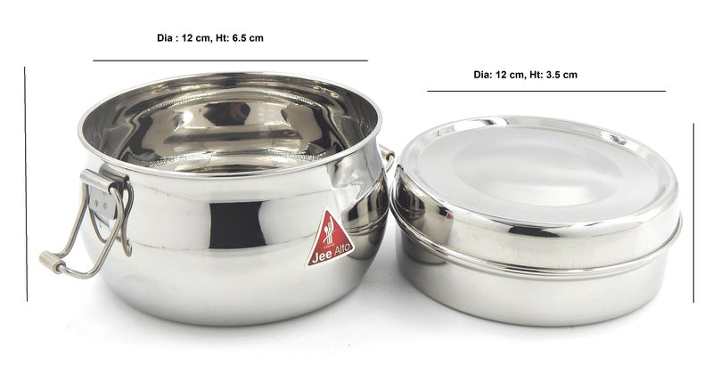 JEE ALTO Food Pack Lunch Box with Steel Separator Cup and Locking Clip (Cup : 300 ml + Bottom Cup: 400 ml) - Image 5
