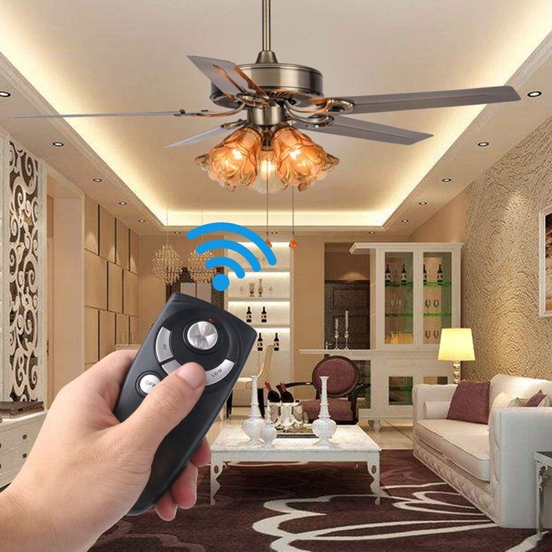 Eogifee UC7083T Ceiling Fan Remote Control Replacement of Hampton Bay with Dim Light,3 Speed Control with Wall Mount Only Remote - Image 5