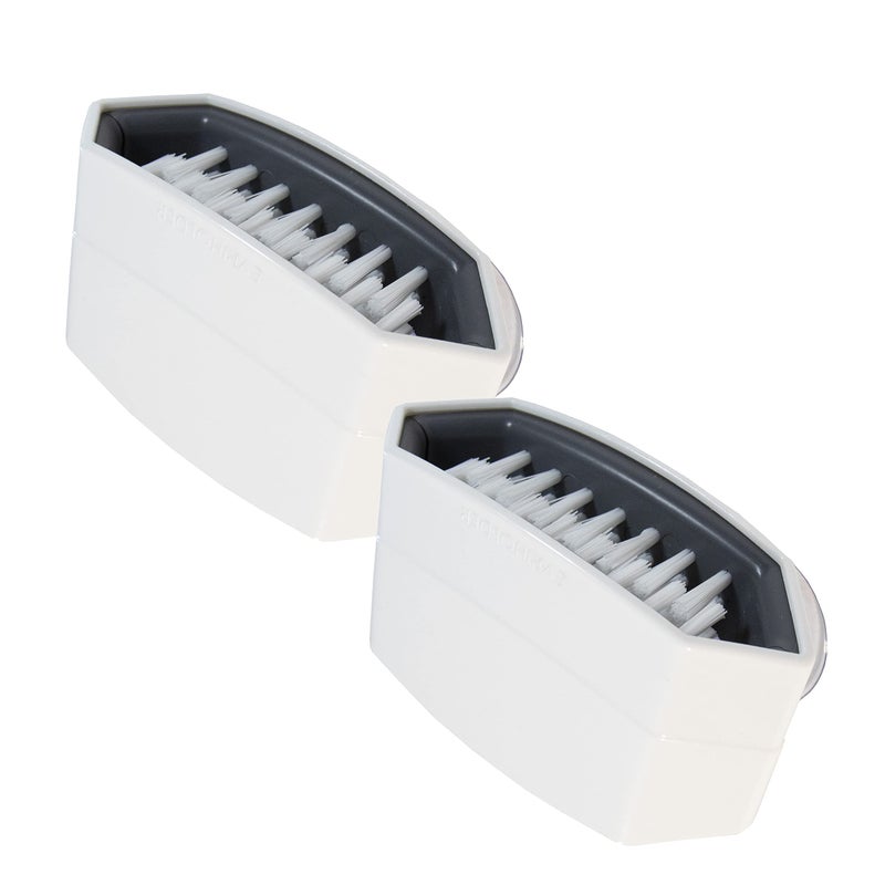 Sophisti-Clean Sophisticlean Cutlery Cleaner Brush Suctioned inSink Silverware Scrubber NonScratch Bristles Easily Clean Utensils and Sharp Knives Convenient Kitchen Gadget White 2 Pack 