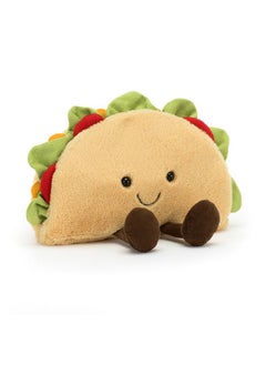 Jellycat Jellycat Amuseables Taco Stuffed Toy, 6.5 inches | Food Plush | Fun Gift Idea  - Image 1