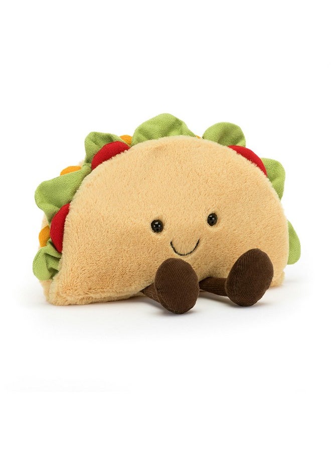Jellycat Jellycat Amuseables Taco Stuffed Toy, 6.5 inches | Food Plush | Fun Gift Idea  - Image 1
