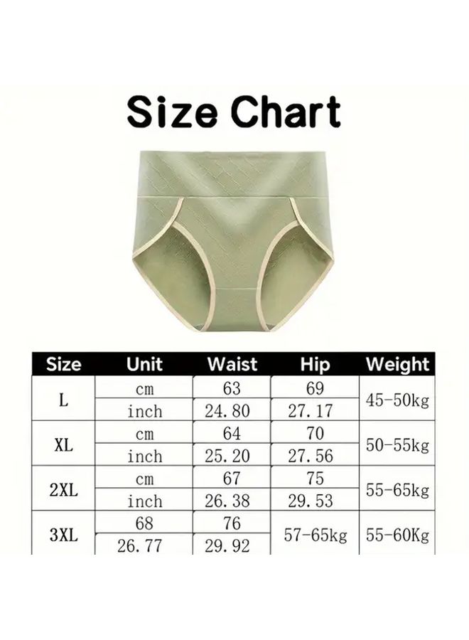 اللون الأخضر 2XL خصر مرتفع سراويل ما بعد الولادة قطن سباندكس نمط أرجيل ملابس داخلية مريحة - Image 4